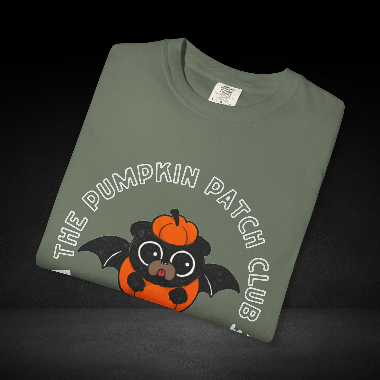 Pumpkin Knows Tee – Cute Bat Pug Pumpkin Halloween Coffee Shirt - Image 20