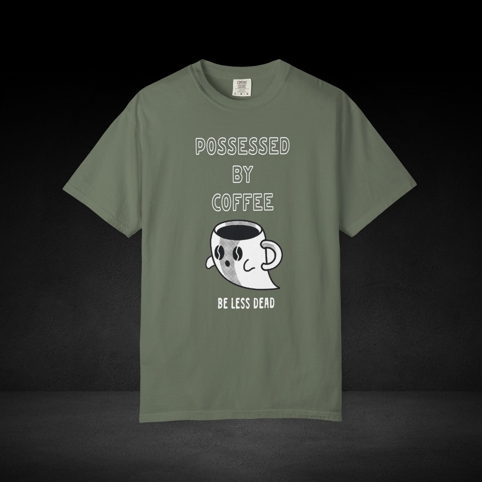 Haunted Brew Tee – Ghost Coffee Cup Character Graphic Shirt - Image 19