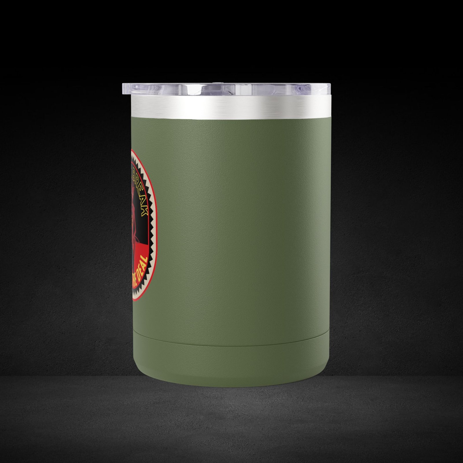 Take A Break Before The Deal Devil Travel Mug - Retro Badge Coffee Cup - Image 13