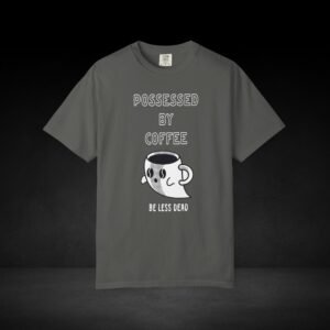 Haunted Brew Tee – Ghost Coffee Cup Character Graphic Shirt