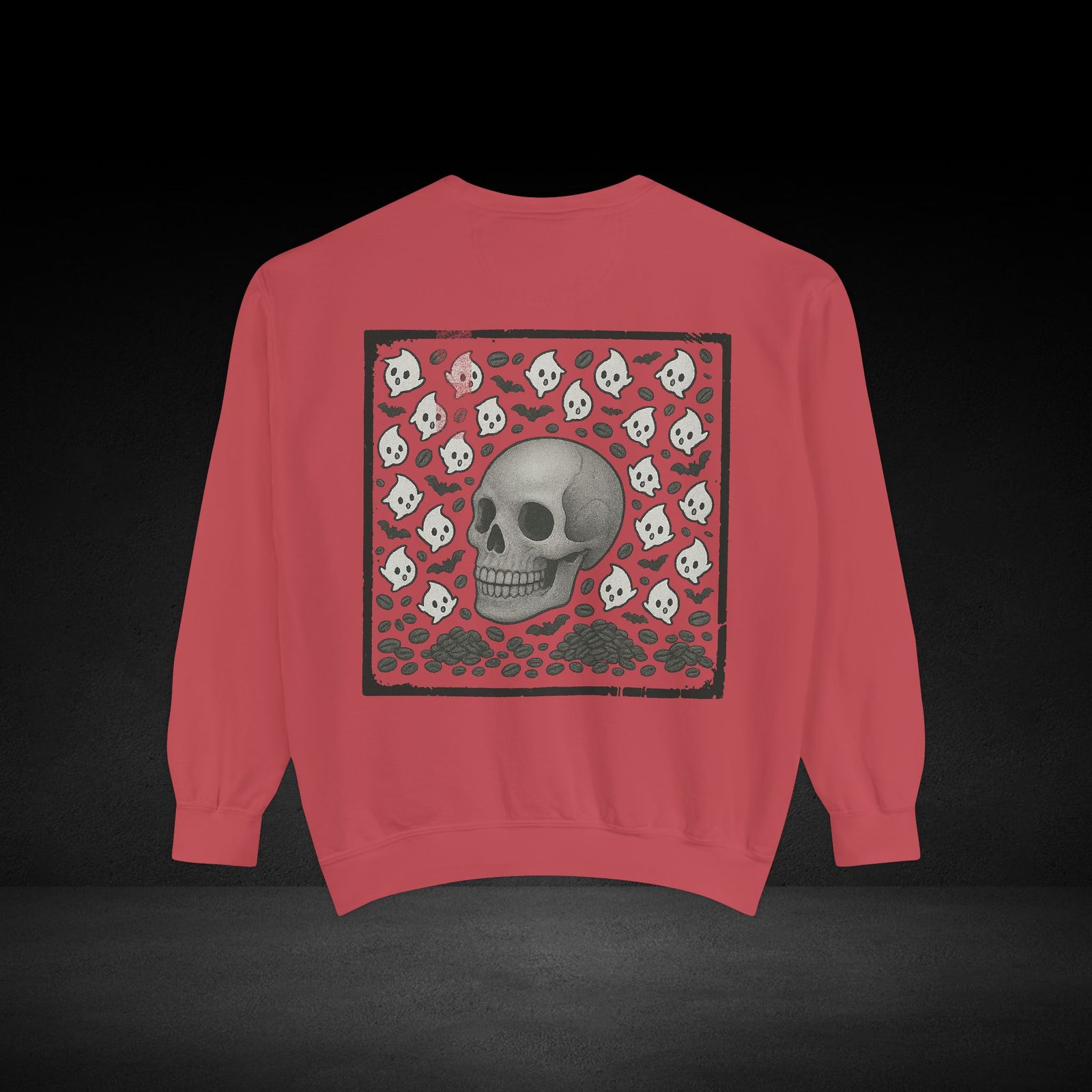 Possessed by Coffee Sweatshirt – Cozy Haunted Roast Apparel for Caffeine Lovers Pug - Image 26