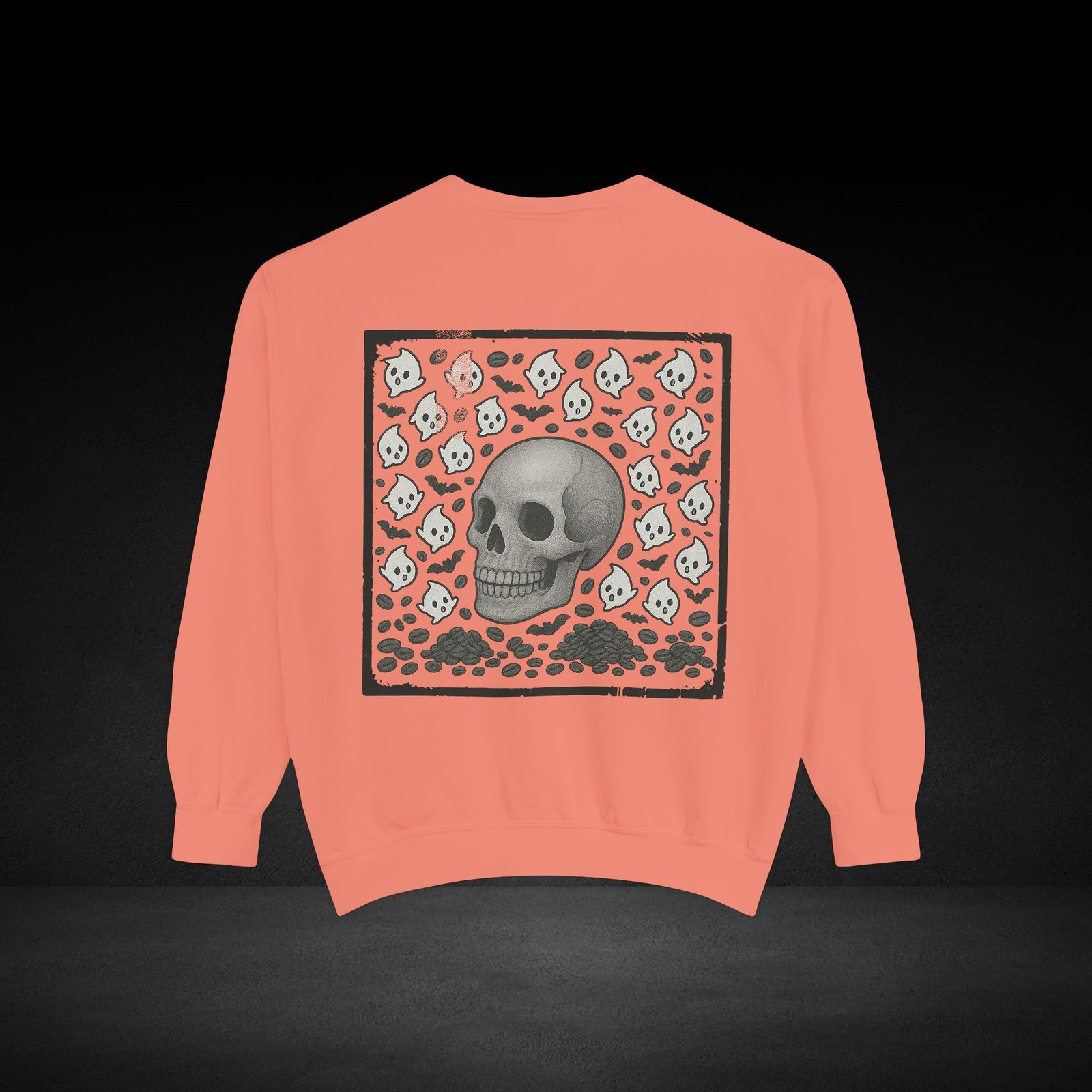 Possessed by Coffee Sweatshirt – Cozy Haunted Roast Apparel for Caffeine Lovers Pug - Image 6