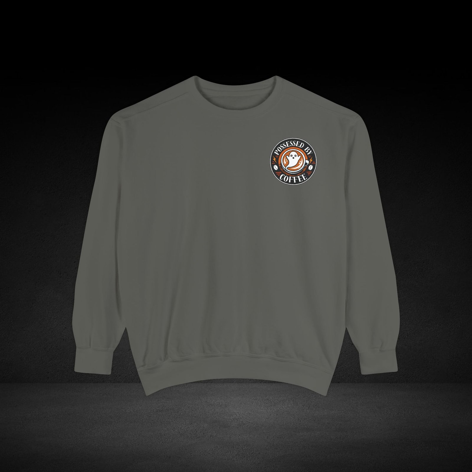 Possessed by Coffee Sweatshirt – Cozy Haunted Roast Apparel for Caffeine Lovers - Haunted Roast Collection - Image 13