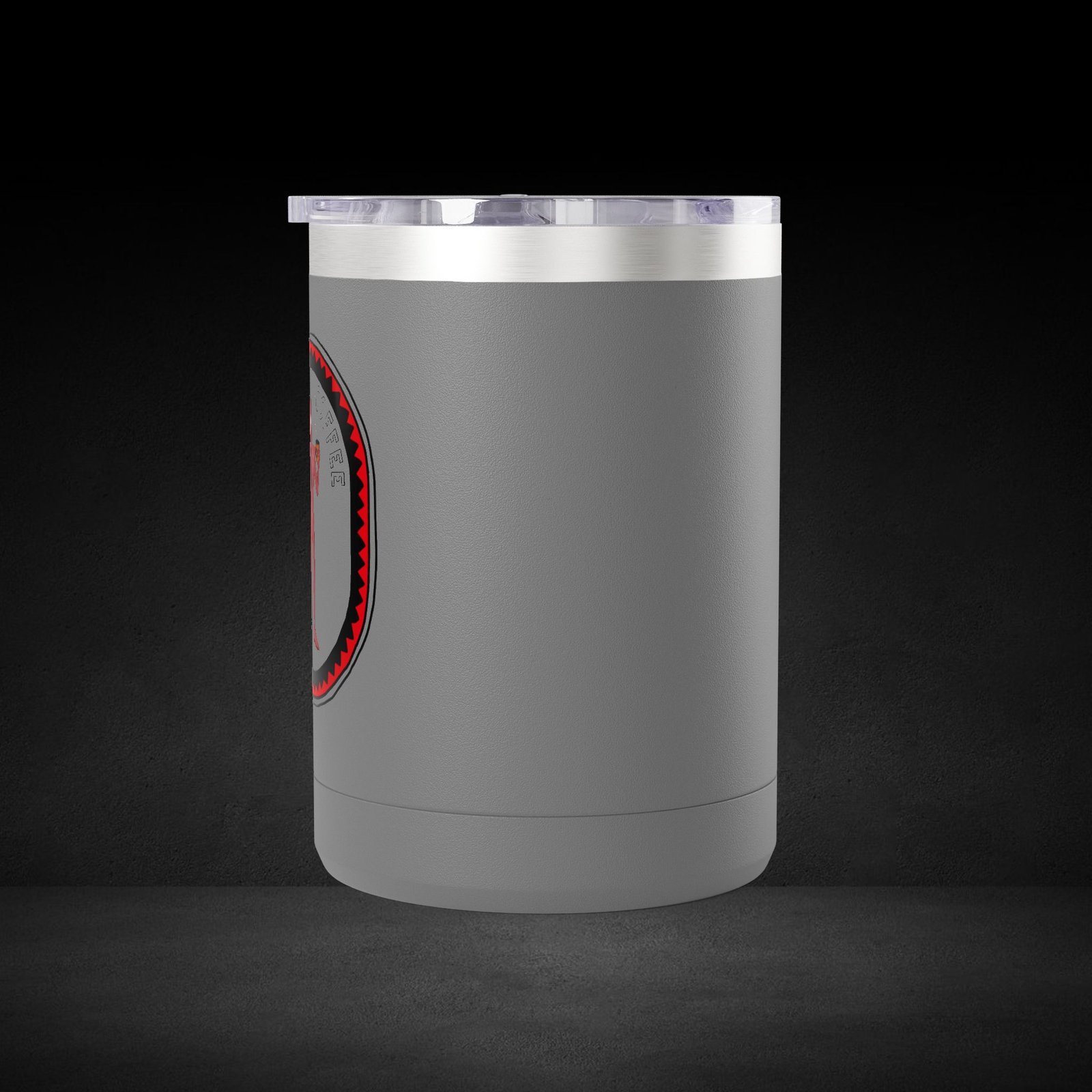 Deal With Coffee Devil Travel Mug - Business Professional Coffee Cup with Vintage Badge Design - Image 16