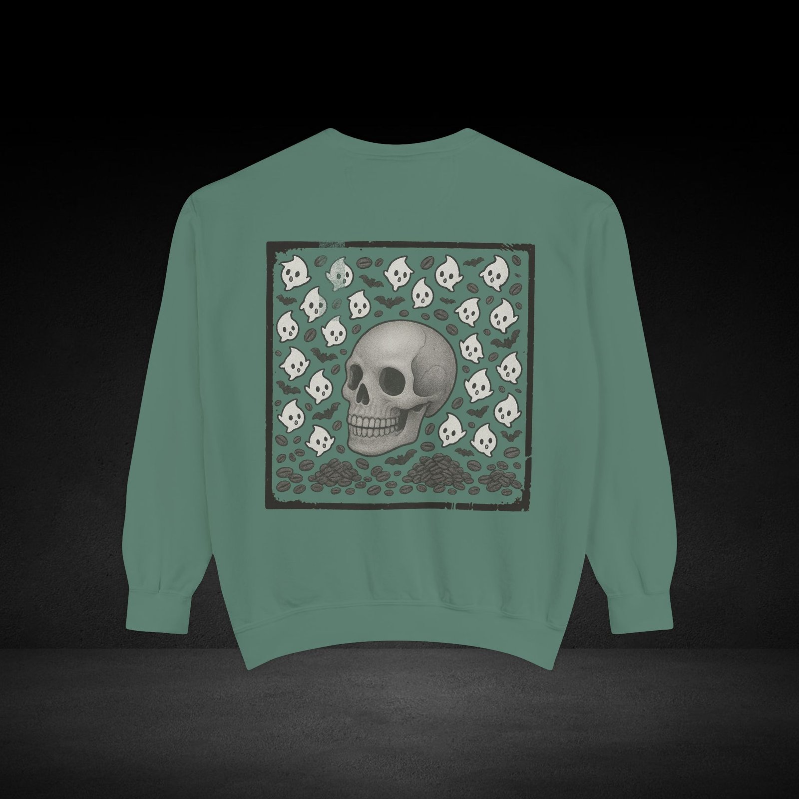 Possessed by Coffee Sweatshirt – Cozy Haunted Roast Apparel for Caffeine Lovers Pug - Image 22