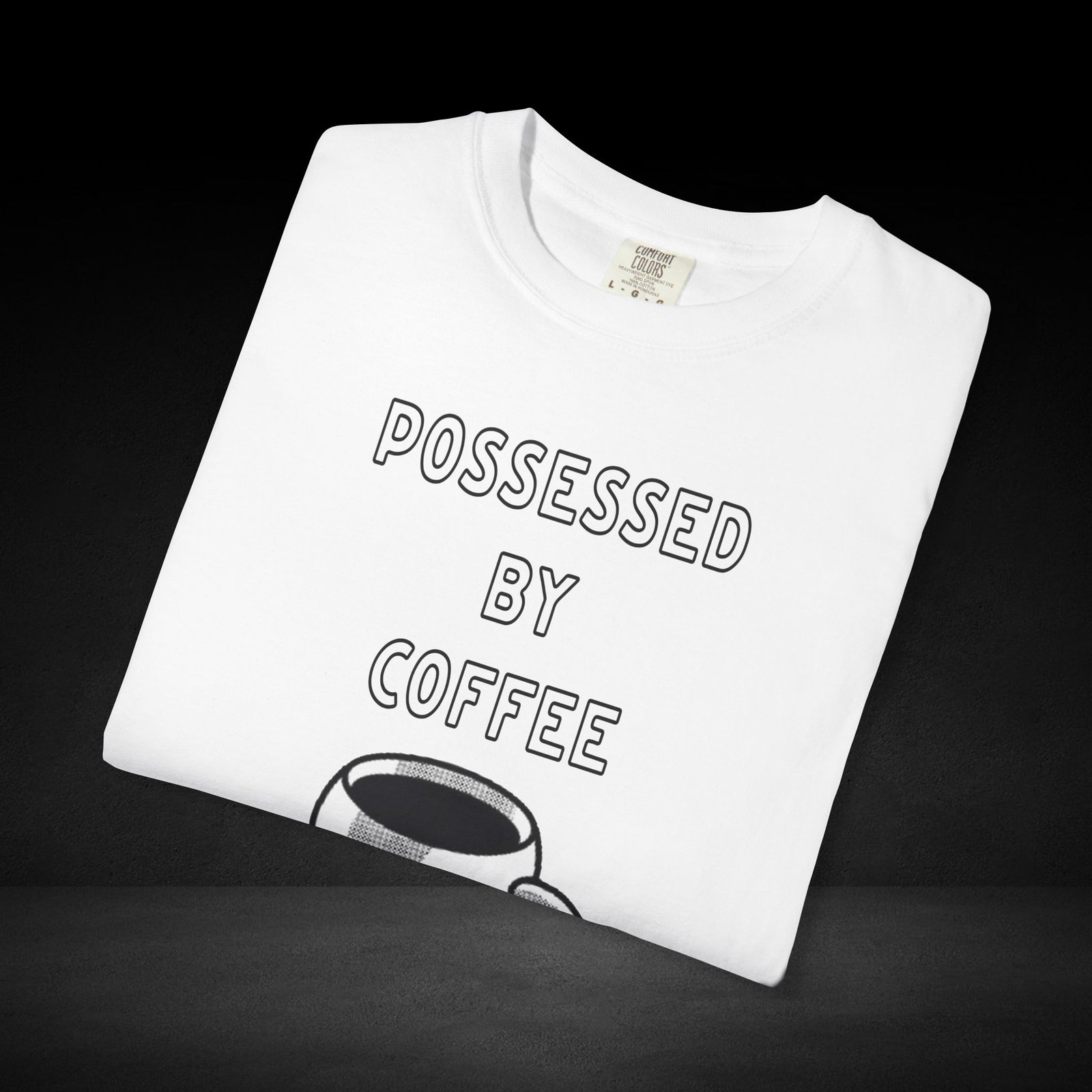 Haunted Brew Tee – Ghost Coffee Cup Character Graphic Shirt - Image 2