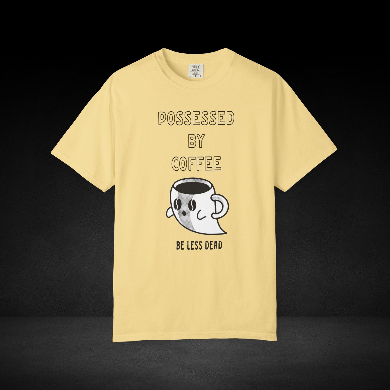 Haunted Brew Tee – Ghost Coffee Cup Character Graphic Shirt - Image 7