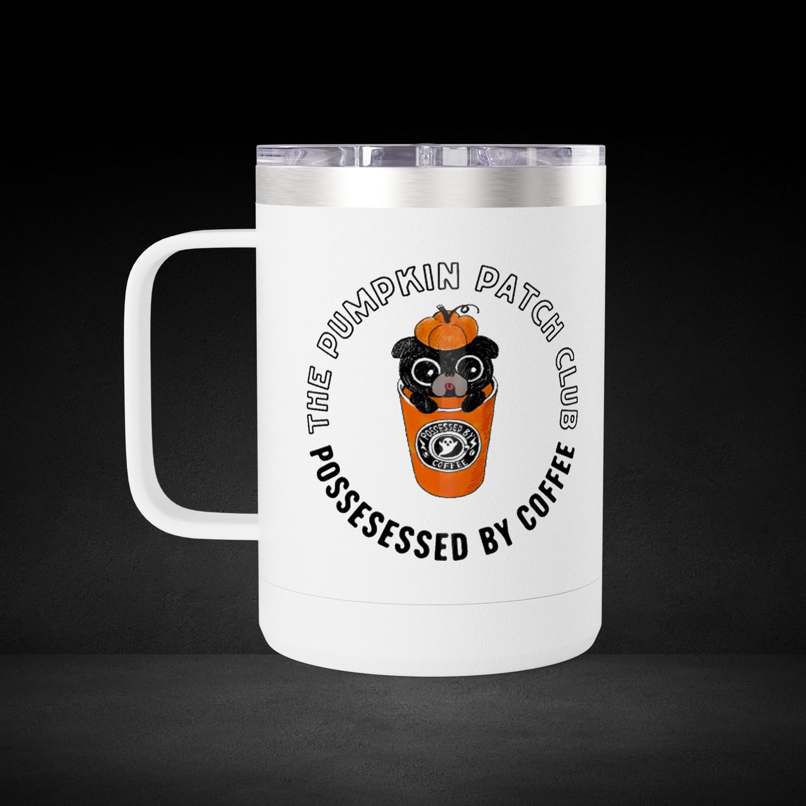 The Pumpkin Patch Club Possessed By Coffee Bat Travel Mug - Halloween Coffee Cup with Cute Design - Image 6