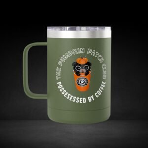 The Pumpkin Patch Club Possessed By Coffee Bat Travel Mug - Halloween Coffee Cup with Cute Design
