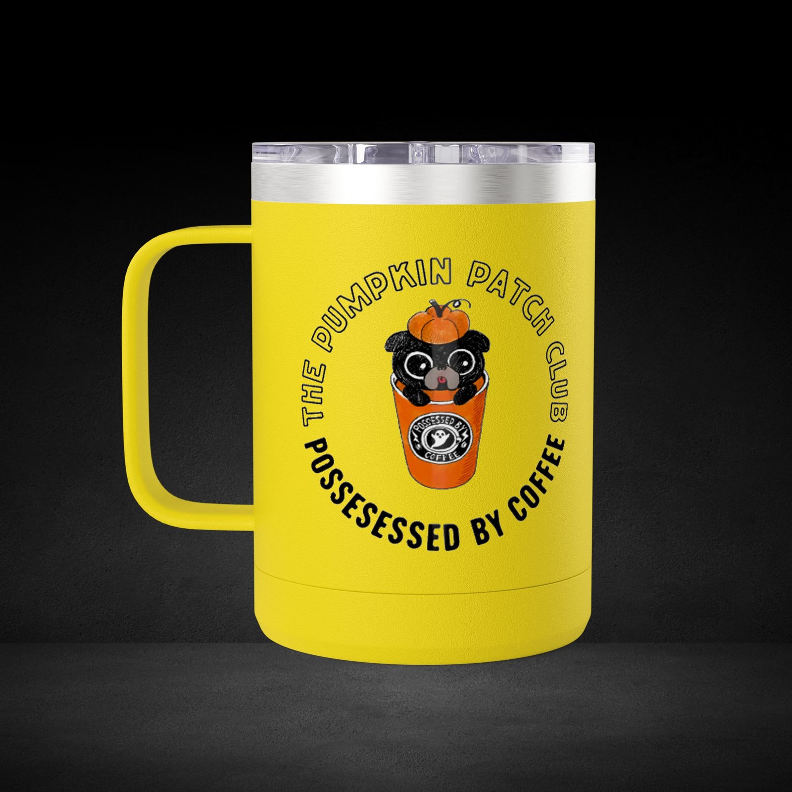 The Pumpkin Patch Club Possessed By Coffee Bat Travel Mug - Halloween Coffee Cup with Cute Design - Image 15