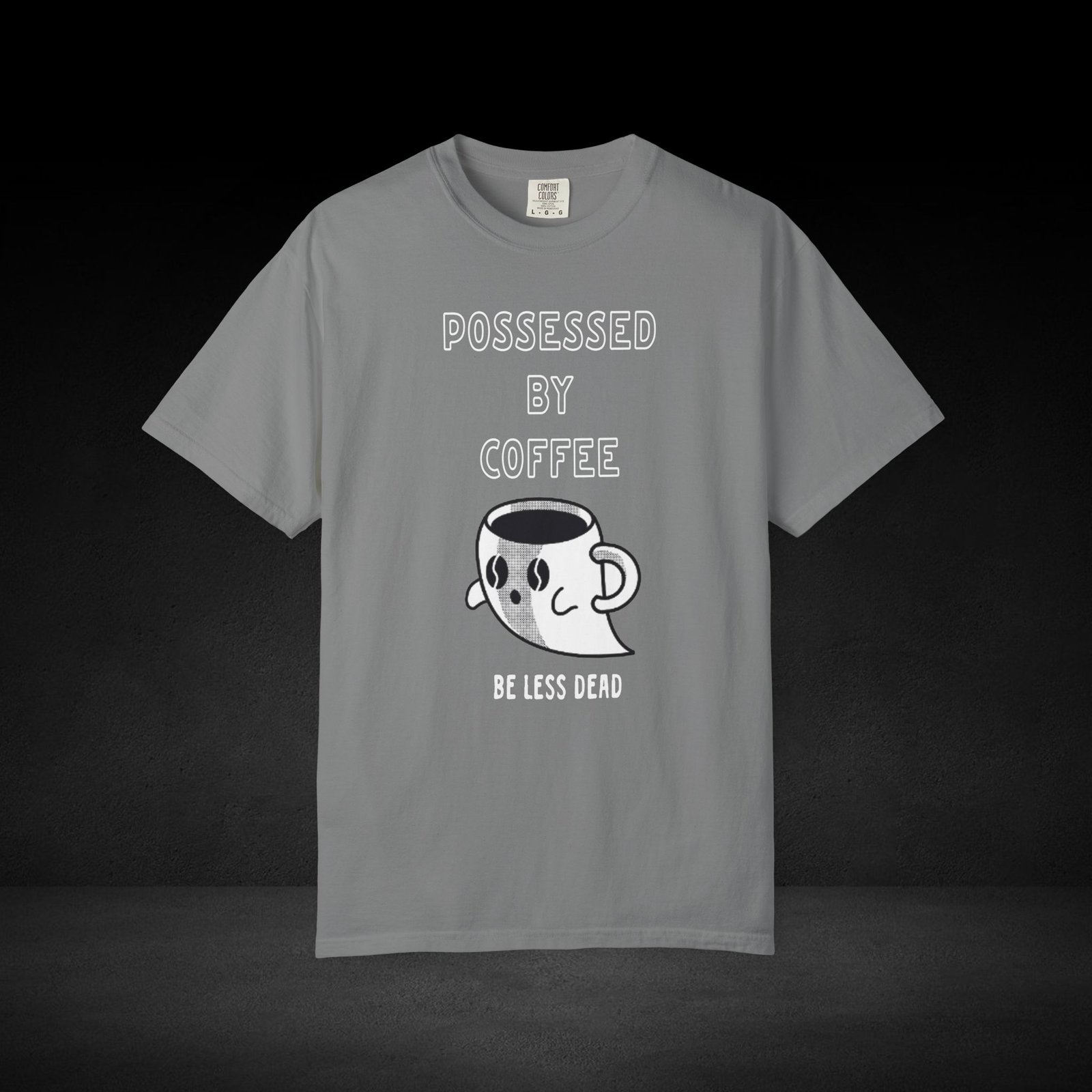 Haunted Brew Tee – Ghost Coffee Cup Character Graphic Shirt - Image 13