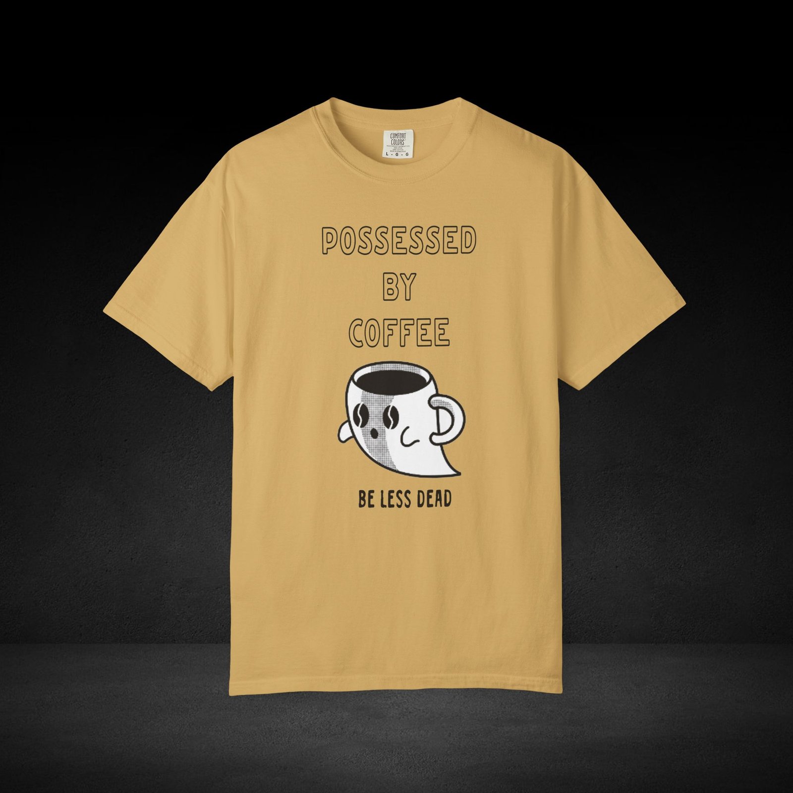 Haunted Brew Tee – Ghost Coffee Cup Character Graphic Shirt - Image 4