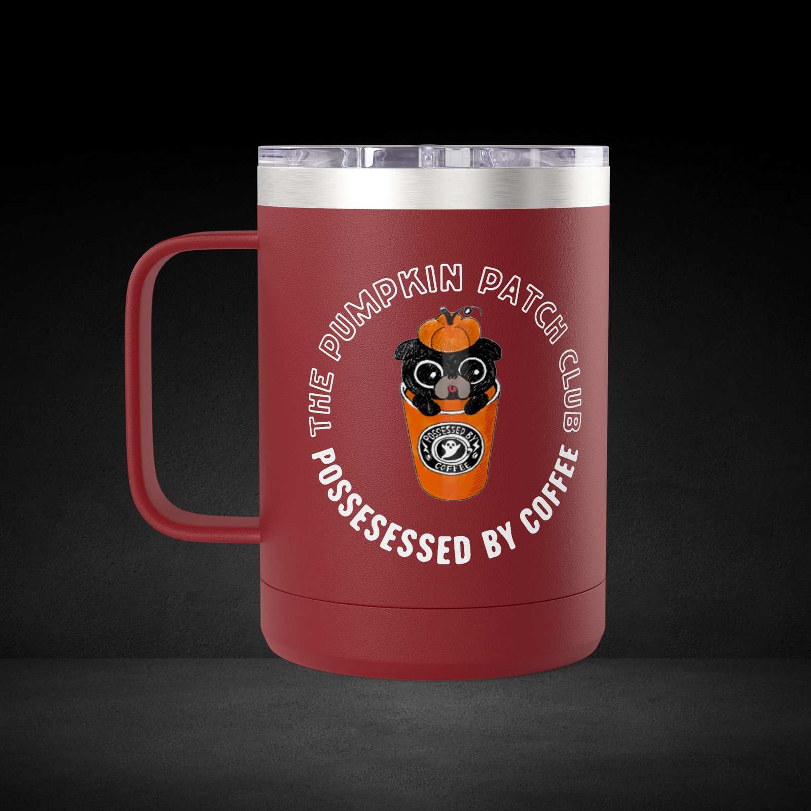 The Pumpkin Patch Club Possessed By Coffee Bat Travel Mug - Halloween Coffee Cup with Cute Design - Image 9