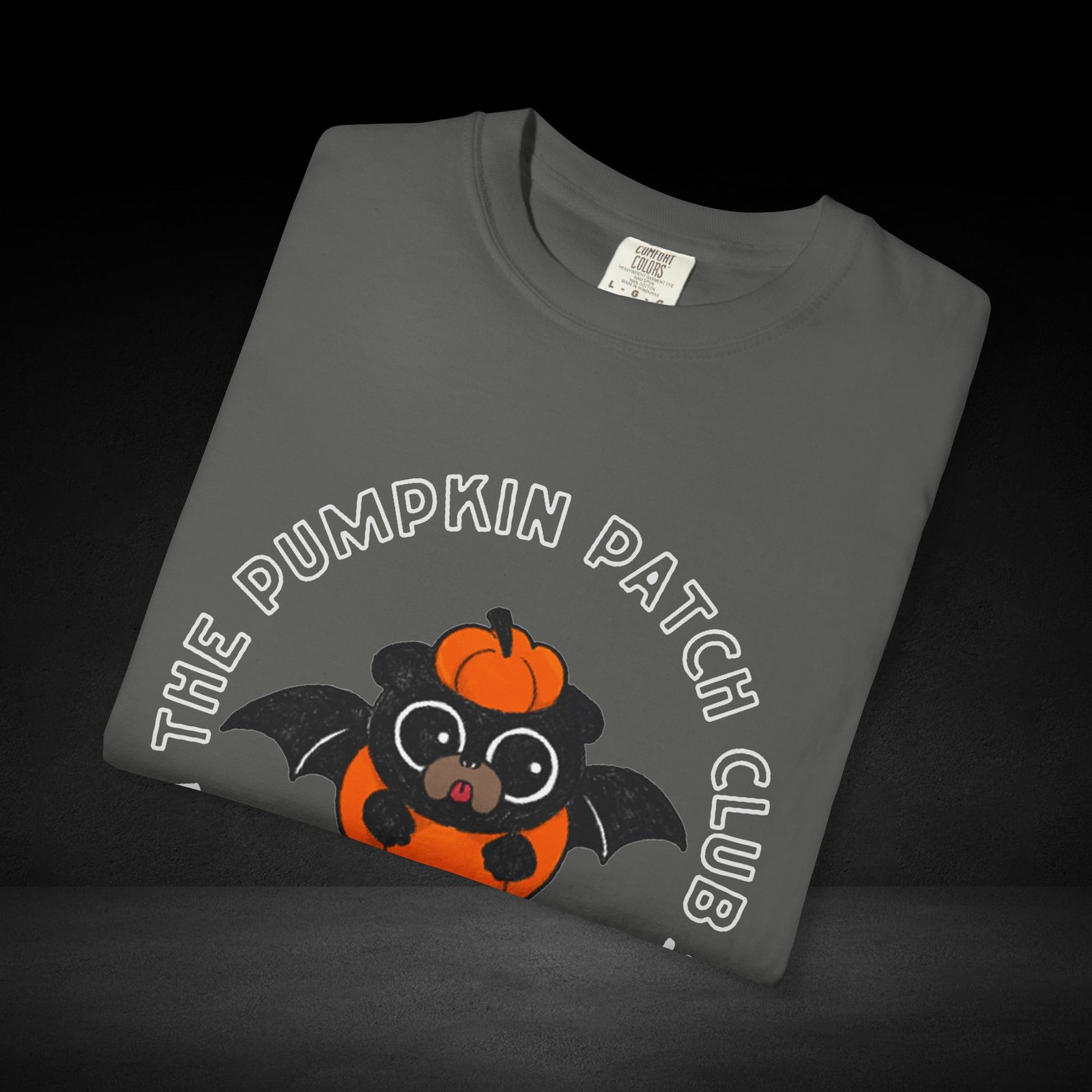 Pumpkin Knows Tee – Cute Bat Pug Pumpkin Halloween Coffee Shirt - Image 11