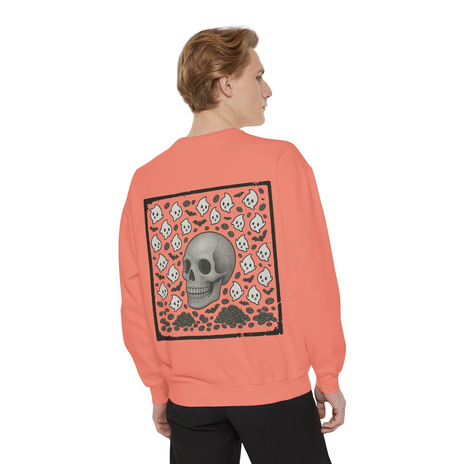 Possessed by Coffee Sweatshirt – Cozy Haunted Roast Apparel for Caffeine Lovers Pug - Image 8