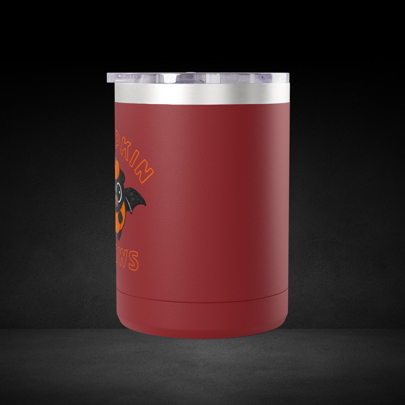 Pumpkin Knows Coffee Mug – Cute Bat in Pumpkin Design - Possessed by Coffee Travel Mug - Image 4