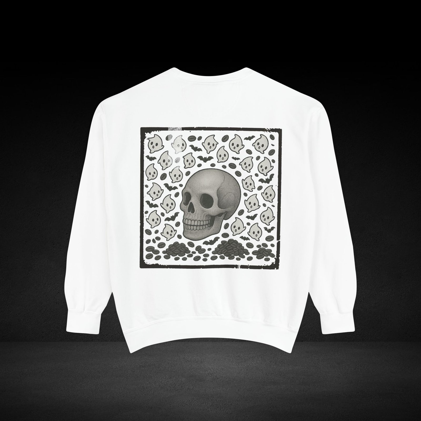 Possessed by Coffee Sweatshirt – Cozy Haunted Roast Apparel for Caffeine Lovers Pug - Image 2