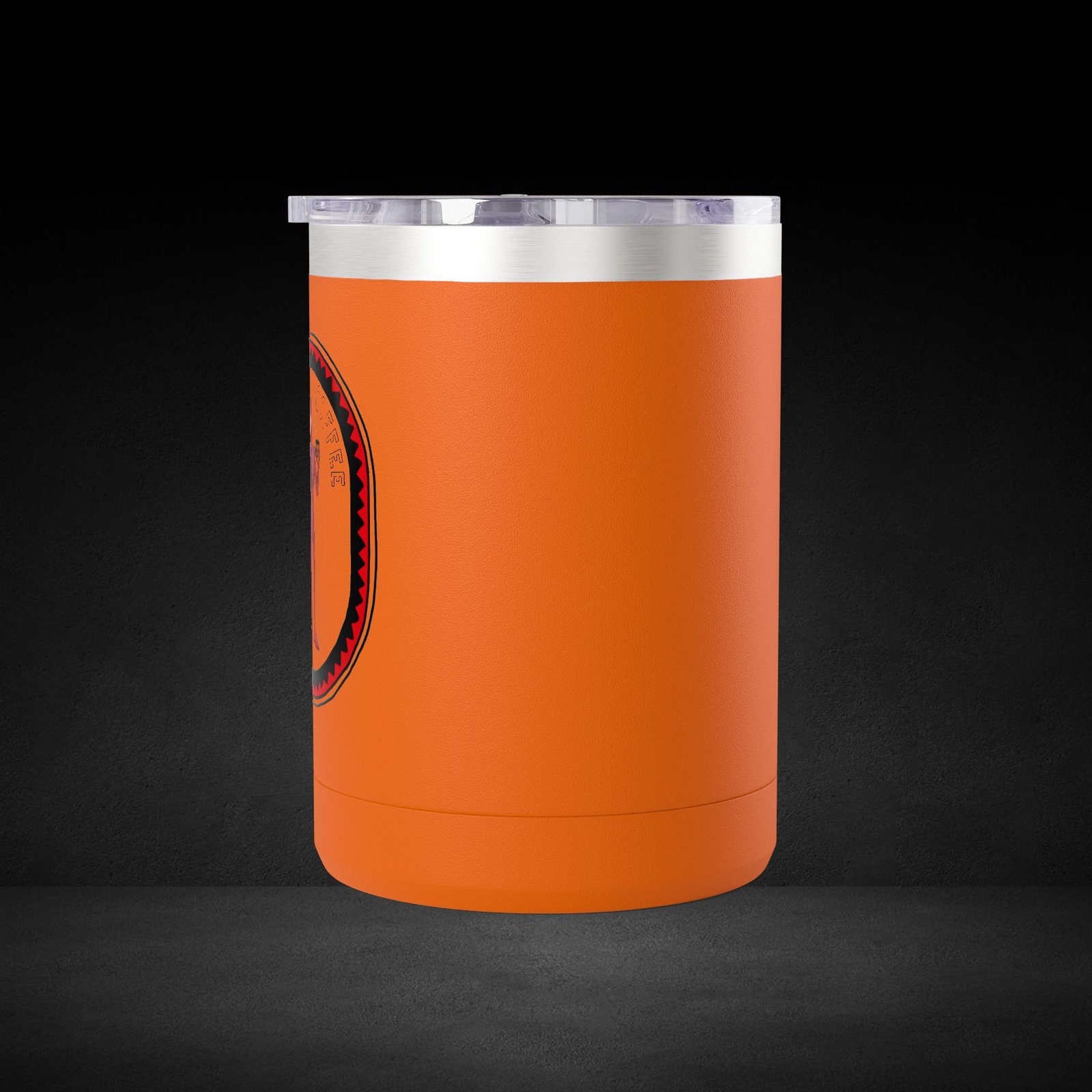 Deal With Coffee Devil Travel Mug - Business Professional Coffee Cup with Vintage Badge Design - Image 10