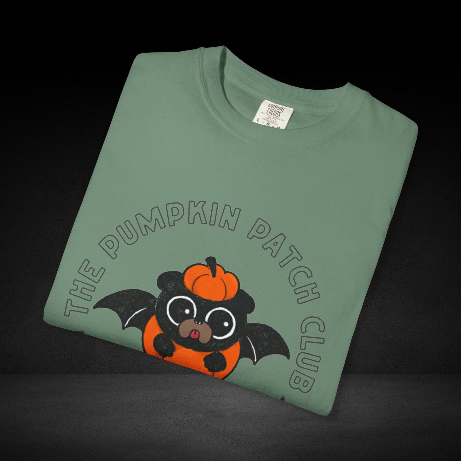 Pumpkin Knows Tee – Cute Bat Pug Pumpkin Halloween Coffee Shirt - Image 23