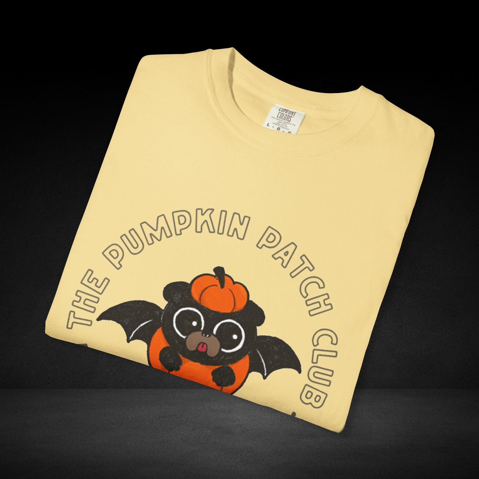 Pumpkin Knows Tee – Cute Bat Pug Pumpkin Halloween Coffee Shirt - Image 8