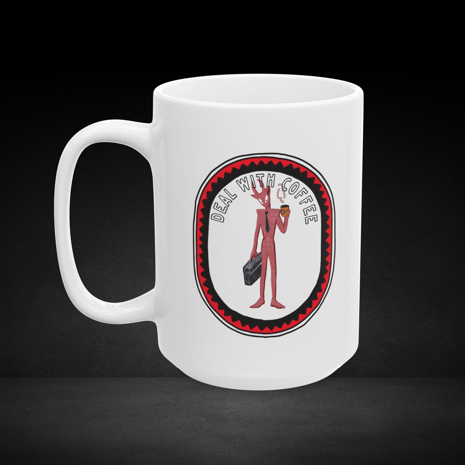 Deal with Coffee – Devil in a Suit Coffee Mug