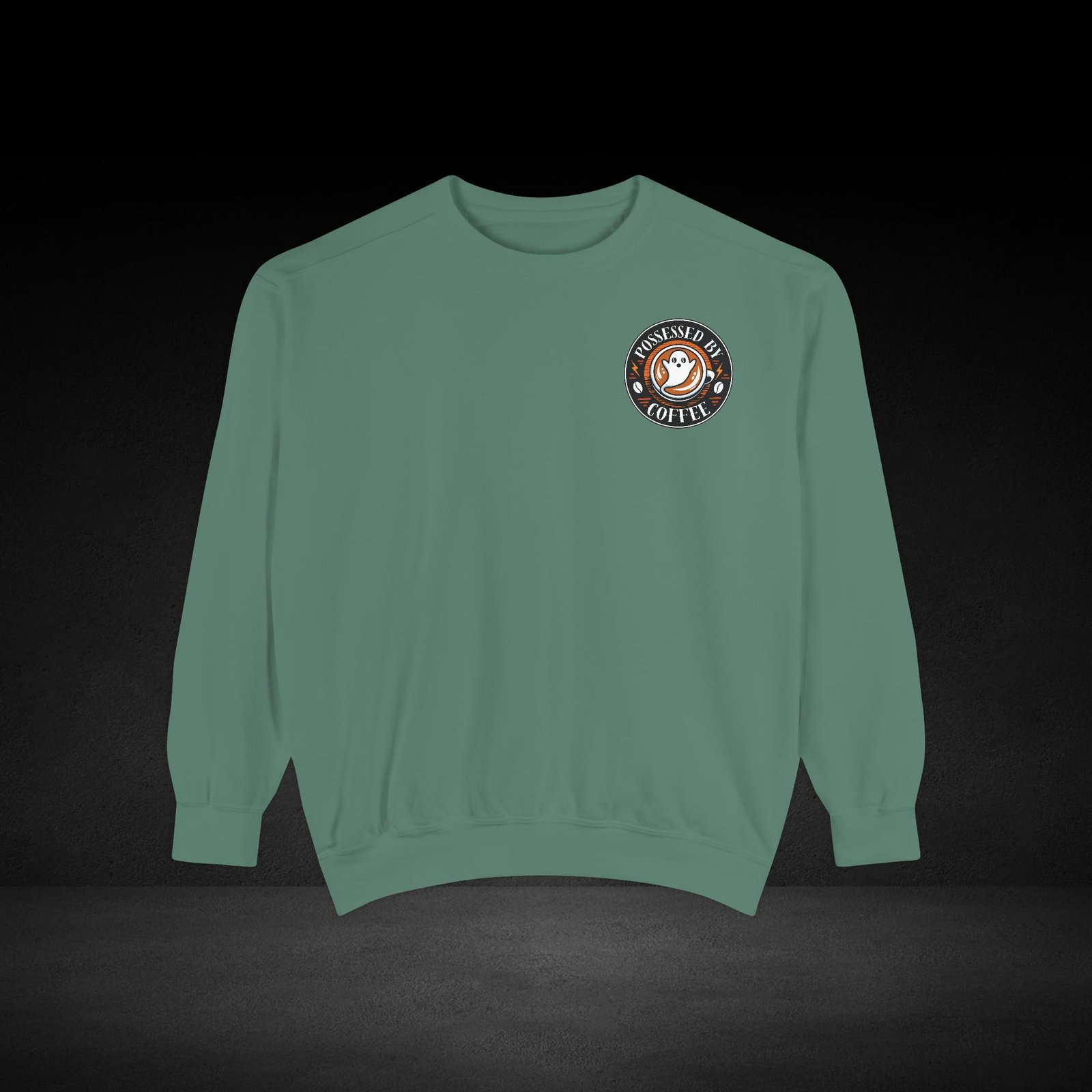 Possessed by Coffee Sweatshirt – Cozy Haunted Roast Apparel for Caffeine Lovers - Haunted Roast Collection