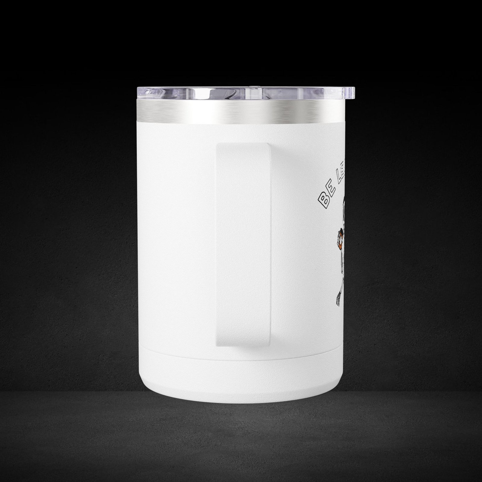 Be Less Dead Skeleton Travel Mug - Coffee Lover Cup with Coffee Bean Eyes Design - Image 5