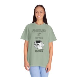 Haunted Brew Tee – Ghost Coffee Cup Character Graphic Shirt