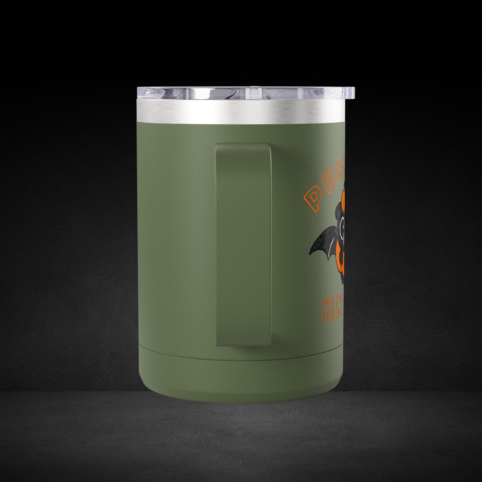 Pumpkin Knows Coffee Mug – Cute Bat in Pumpkin Design - Possessed by Coffee Travel Mug - Image 15