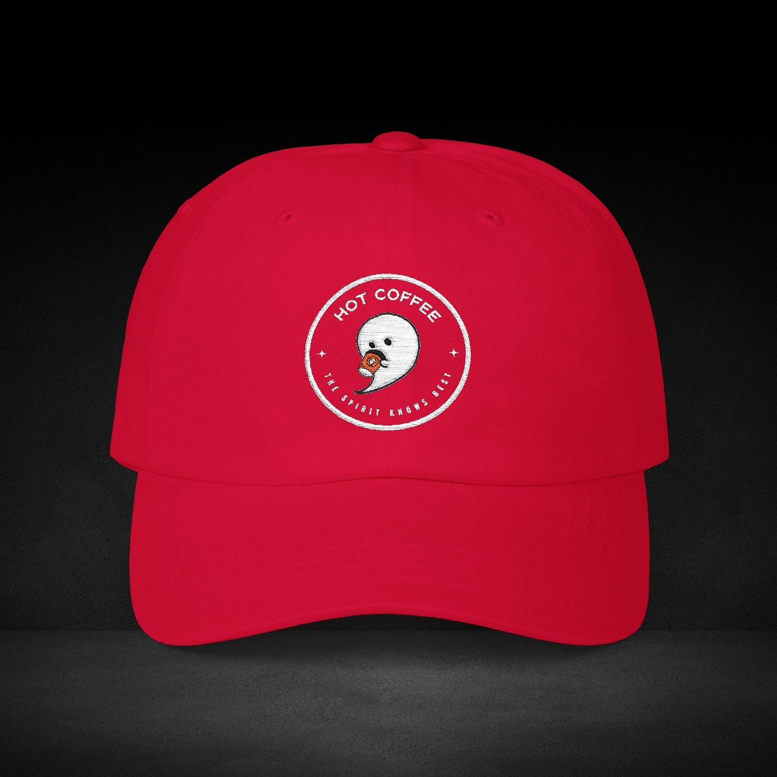Hot Coffee Ghost Cap - The Spirit Knows Best - Premium Coffee Brand Hat - Image 15