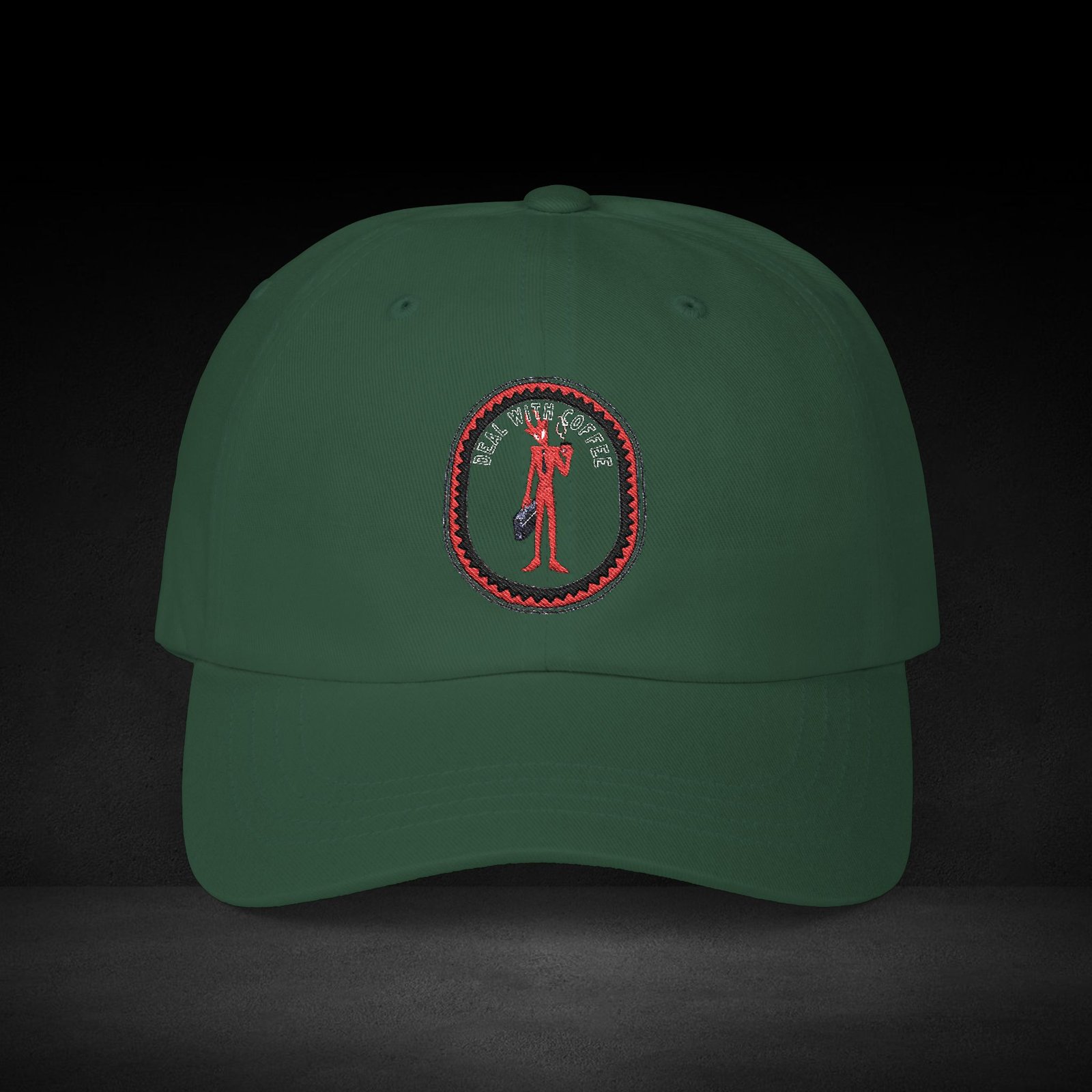 Deal With Coffee Cap – Devilish Business Spirit Baseball Hat - Image 4