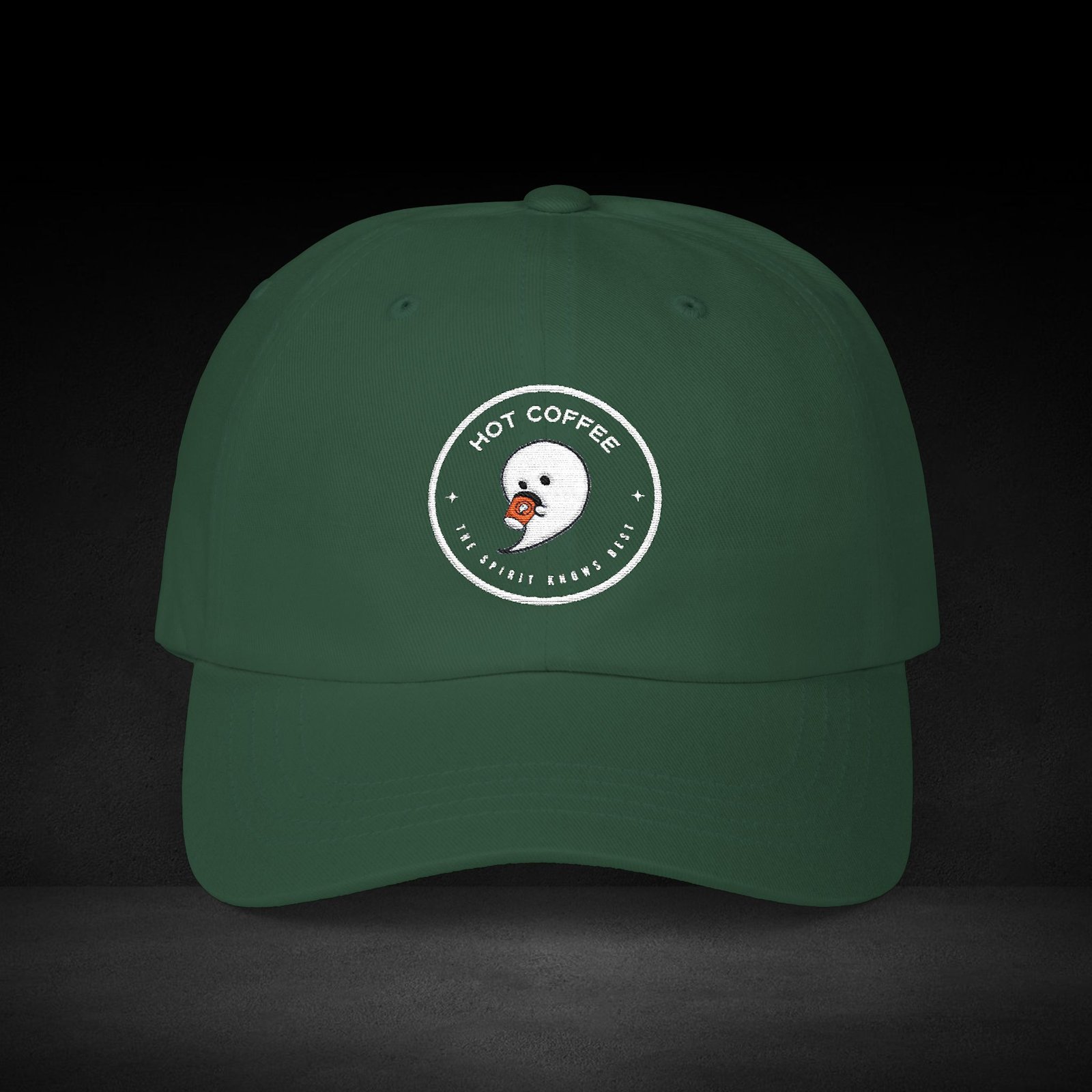 Hot Coffee Ghost Cap - The Spirit Knows Best - Premium Coffee Brand Hat - Image 6