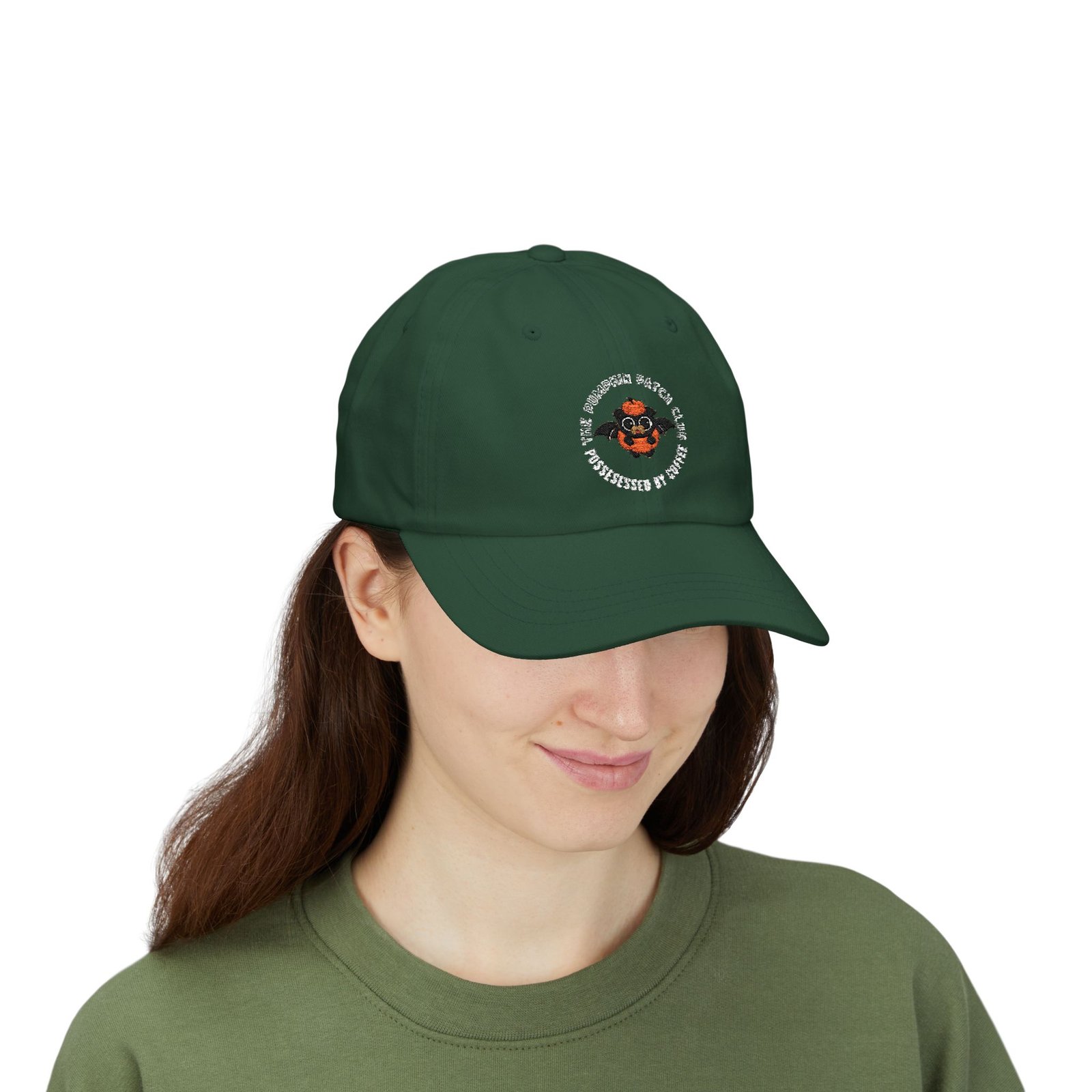 Pumpkin Patch Club Cap – Possessed by Coffee Bat Pumpkin Halloween Hat - Image 9