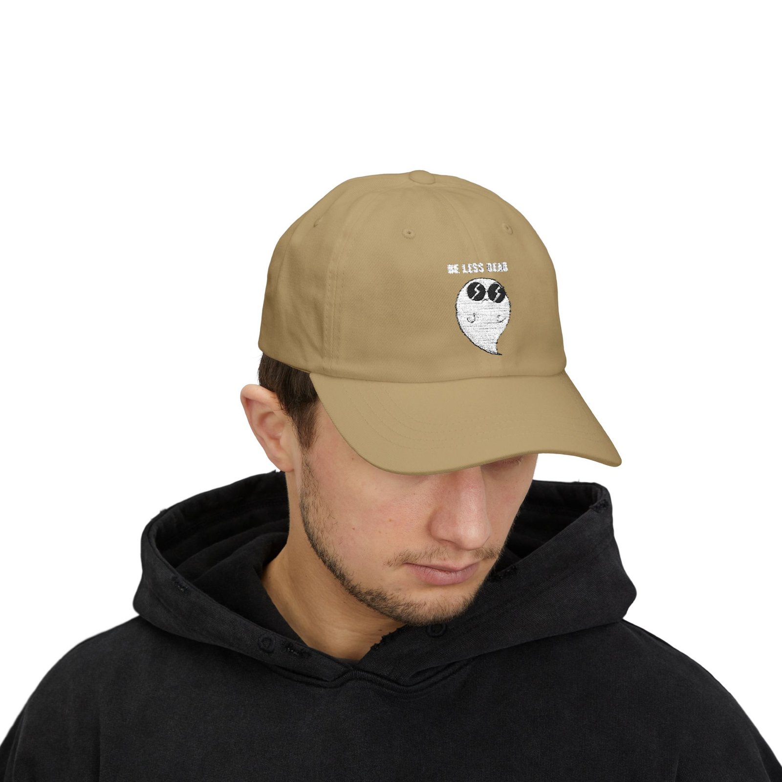 Be Less Dead Ghost Cap – Cool Coffee Spirit Streetwear for Caffeine Lovers - Image 5