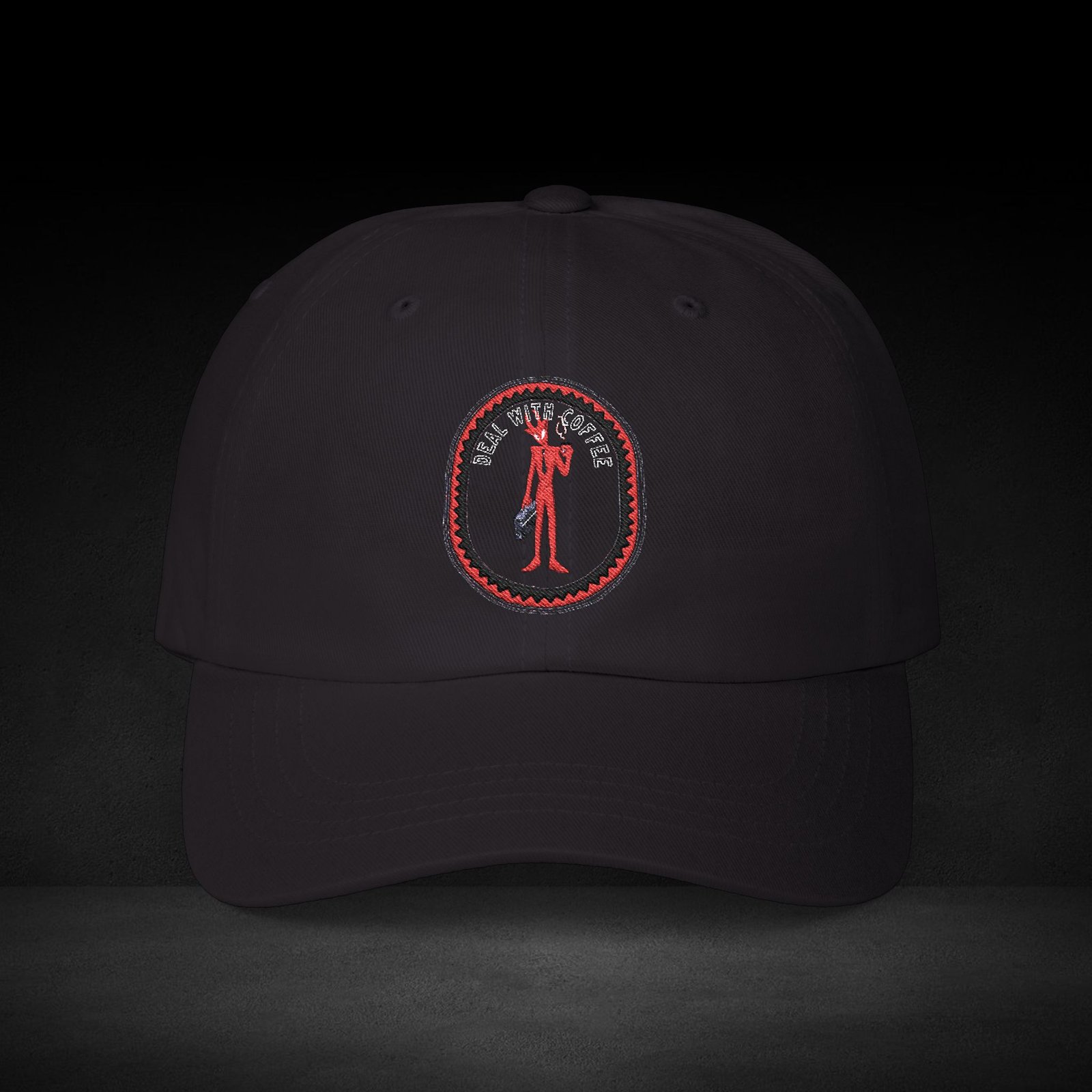 Deal With Coffee Cap – Devilish Business Spirit Baseball Hat - Image 7