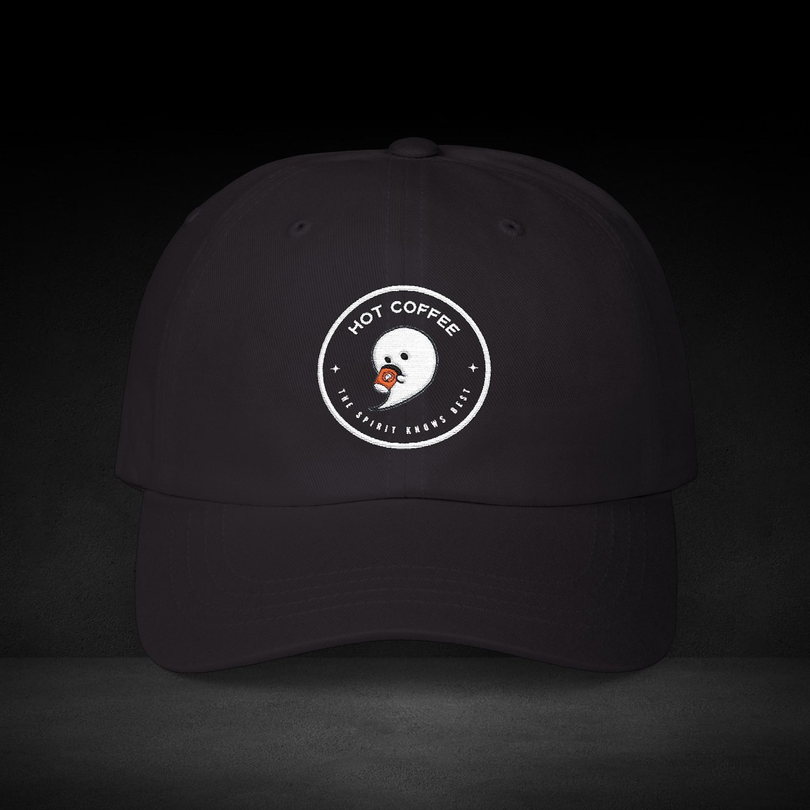 Hot Coffee Ghost Cap - The Spirit Knows Best - Premium Coffee Brand Hat - Image 9